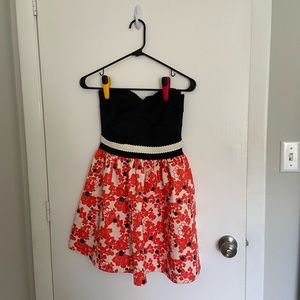 Strapless mini dress